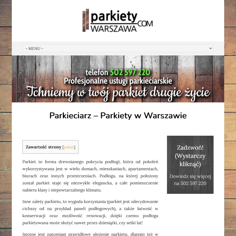 Usługi parkieciarskie Warszawa